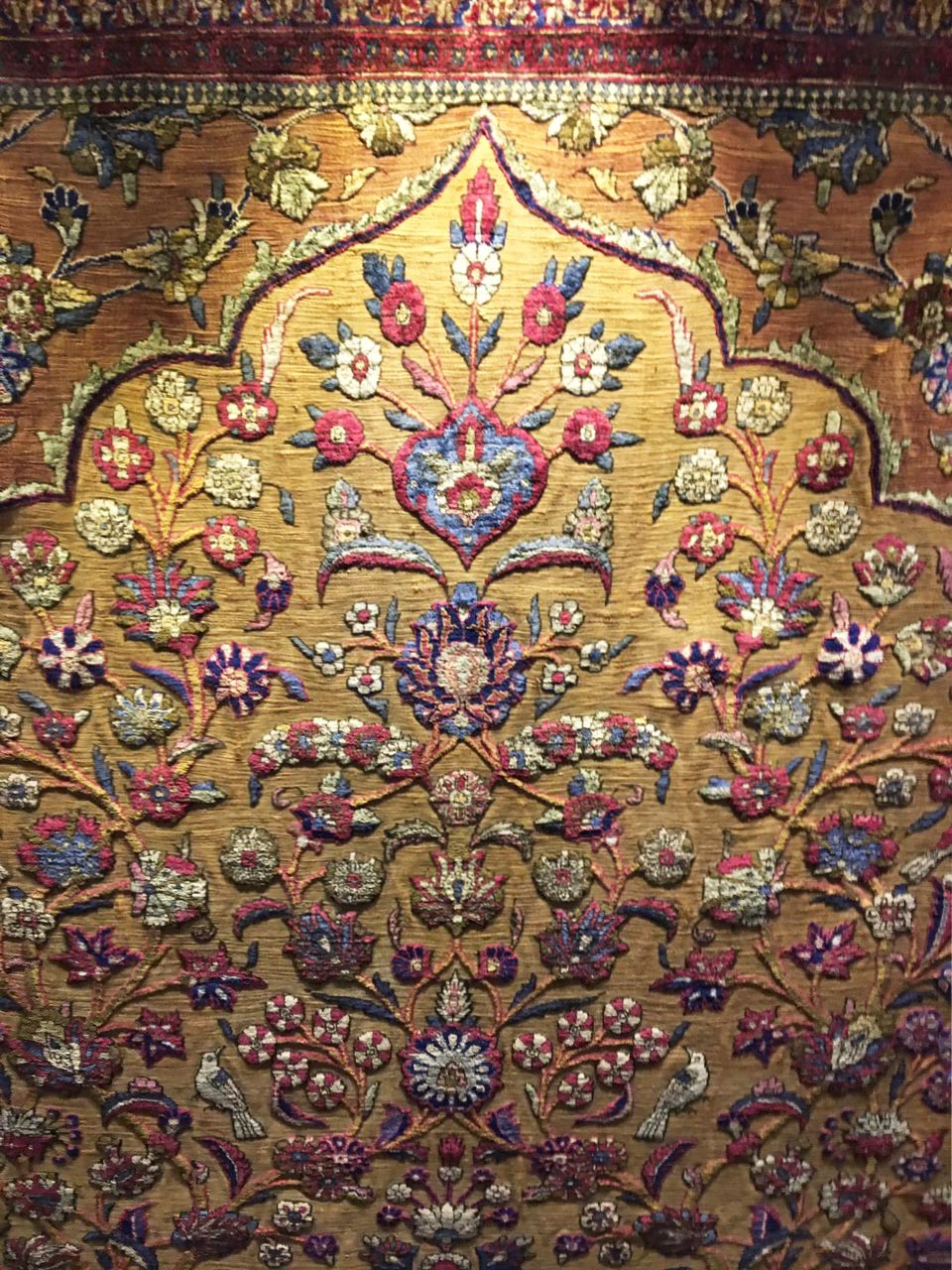  Detail of Kashan antique rug Carpet No.2026 